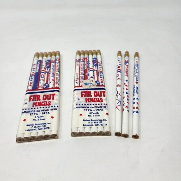 15 Vintage American 1776 Pencils Nadeau Enterprises No. 2 Wallace Made in USA - Picture 2 of 10